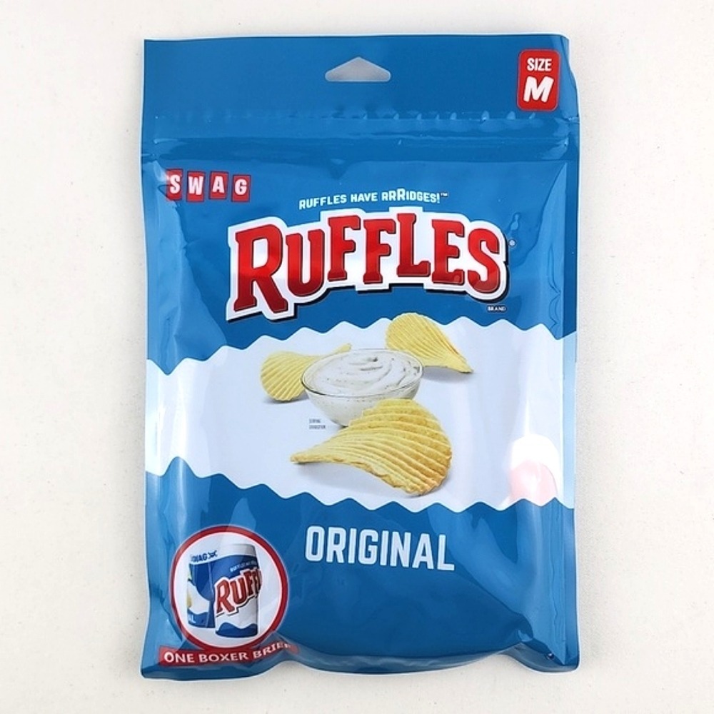 NWT Ruffles 1 Boxer + 2 Crew Socks Snack Bag Aisle Original Flavour M (31-33) - Picture 5 of 15